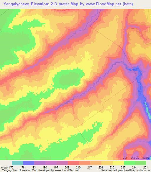 Yengalychevo,Russia Elevation Map