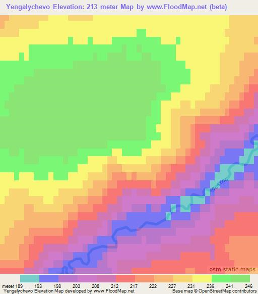 Yengalychevo,Russia Elevation Map