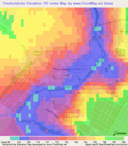 Yendovishche,Russia Elevation Map