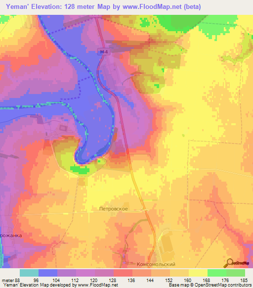 Yeman',Russia Elevation Map