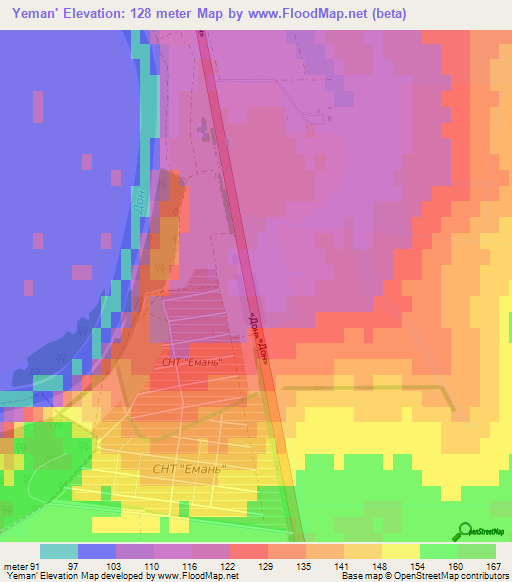 Yeman',Russia Elevation Map