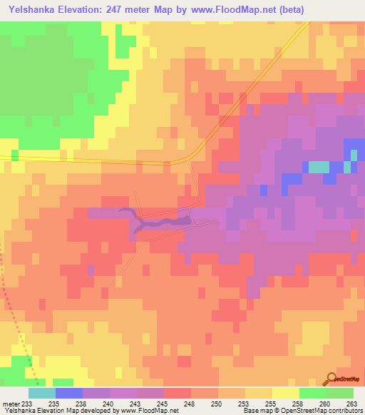 Yelshanka,Russia Elevation Map