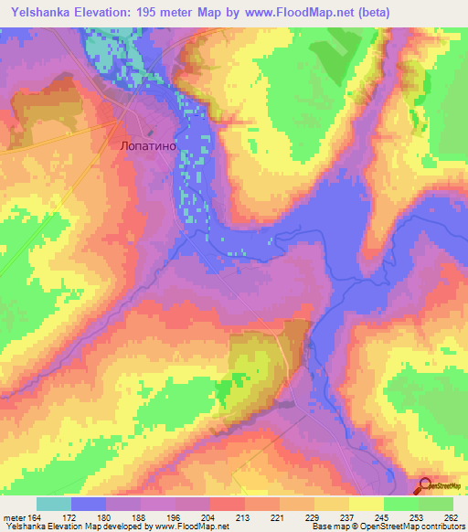 Yelshanka,Russia Elevation Map