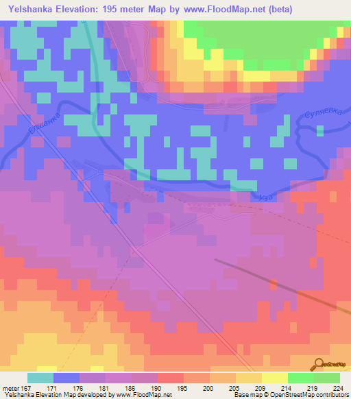 Yelshanka,Russia Elevation Map