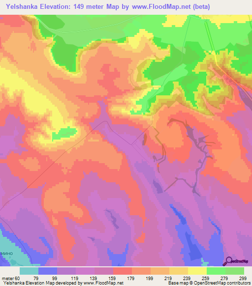 Yelshanka,Russia Elevation Map