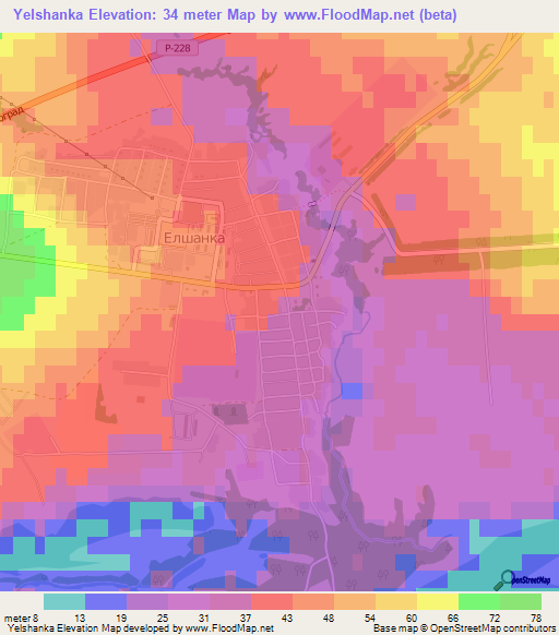 Yelshanka,Russia Elevation Map