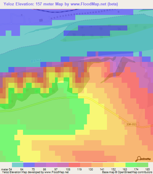 Yeloz,Russia Elevation Map