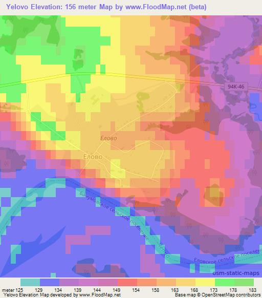 Yelovo,Russia Elevation Map