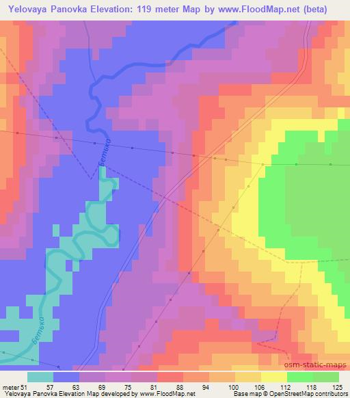 Yelovaya Panovka,Russia Elevation Map