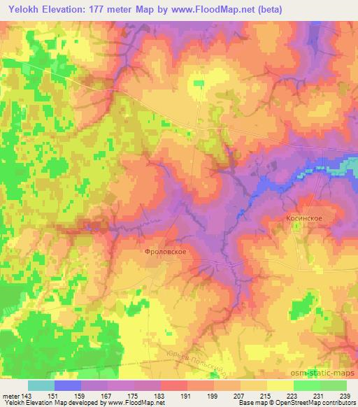 Yelokh,Russia Elevation Map