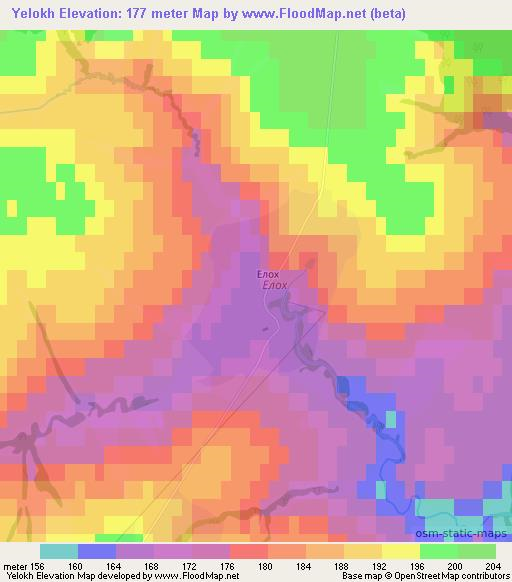 Yelokh,Russia Elevation Map