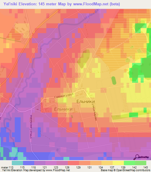 Yel'niki,Russia Elevation Map