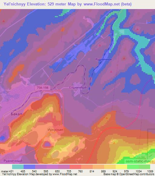 Yel'nichnyy,Russia Elevation Map