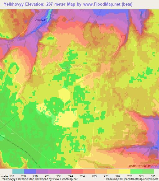 Yelkhovyy,Russia Elevation Map