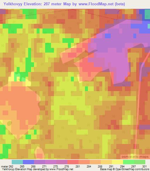 Yelkhovyy,Russia Elevation Map