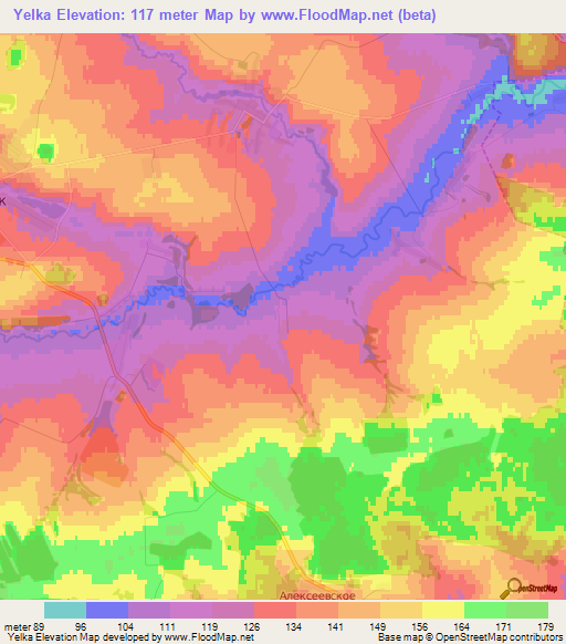 Yelka,Russia Elevation Map