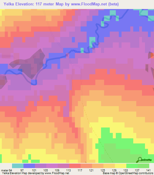 Yelka,Russia Elevation Map