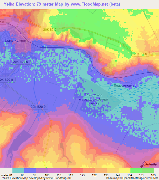 Yelka,Russia Elevation Map