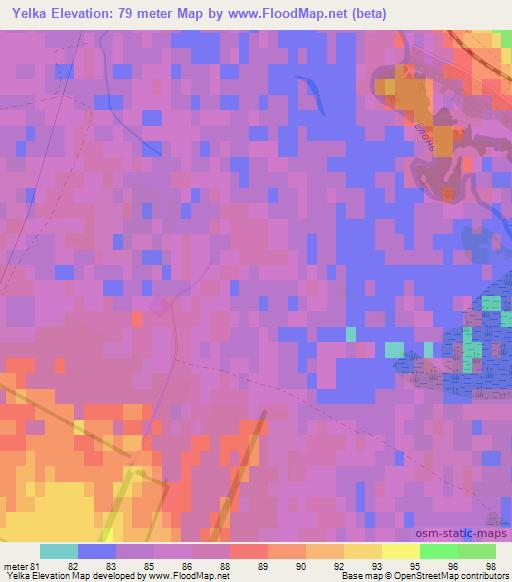 Yelka,Russia Elevation Map