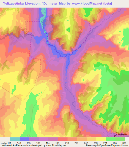 Yelizavetinka,Russia Elevation Map