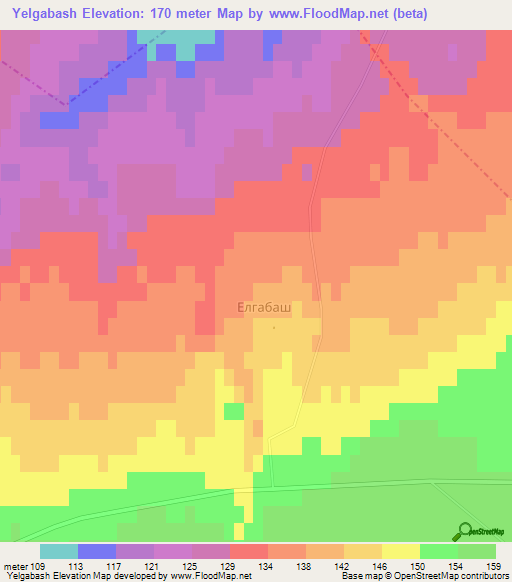 Yelgabash,Russia Elevation Map