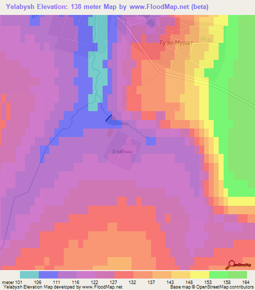 Yelabysh,Russia Elevation Map