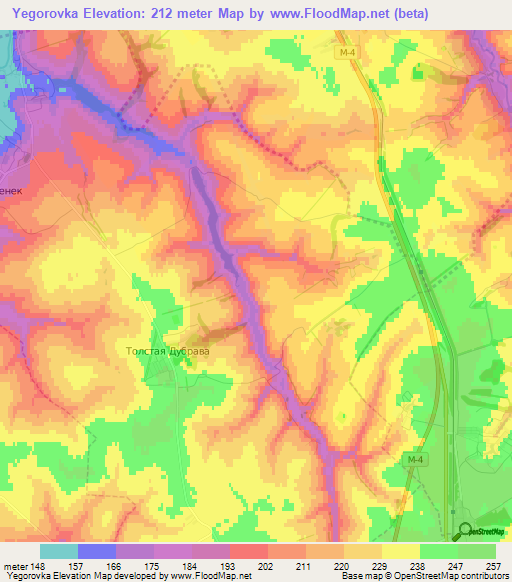 Yegorovka,Russia Elevation Map