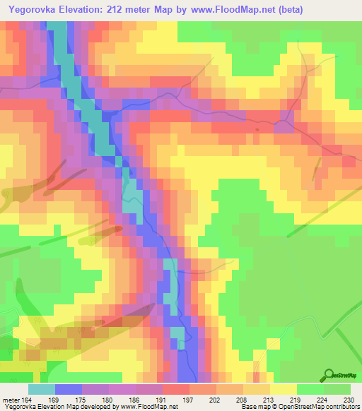 Yegorovka,Russia Elevation Map