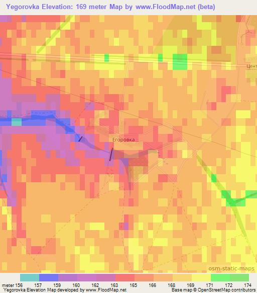 Yegorovka,Russia Elevation Map