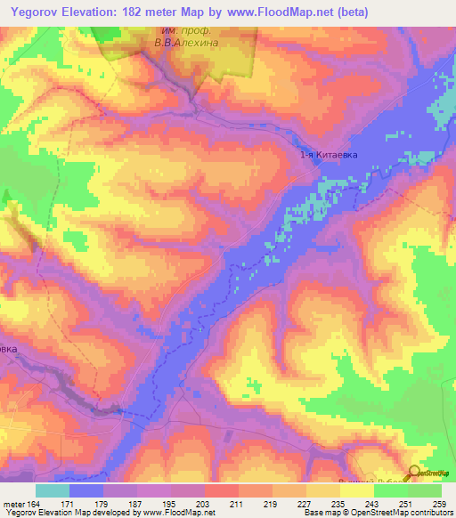 Yegorov,Russia Elevation Map