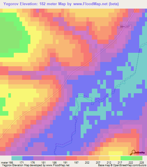 Yegorov,Russia Elevation Map