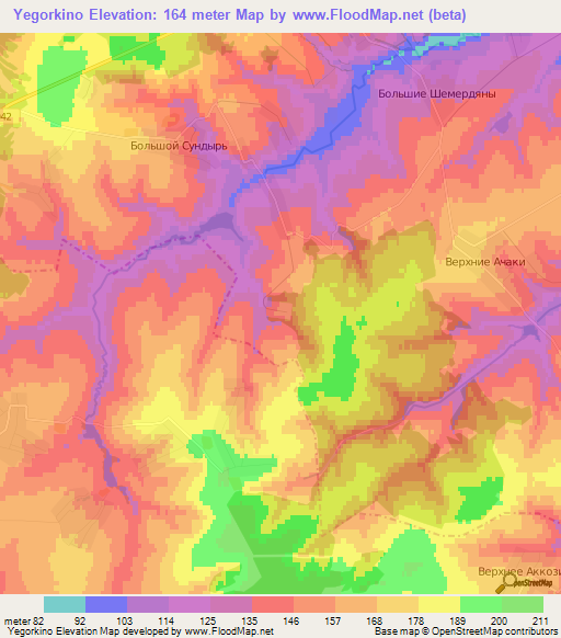 Yegorkino,Russia Elevation Map