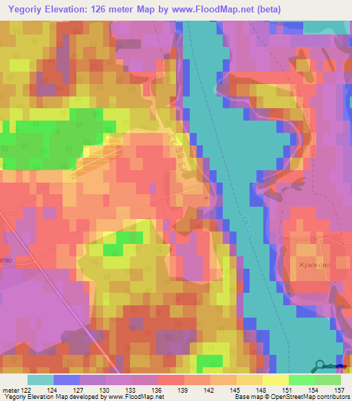 Yegoriy,Russia Elevation Map