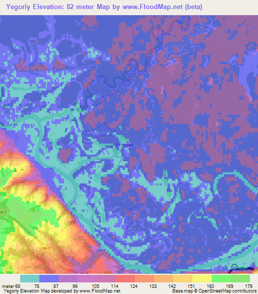 Yegoriy,Russia Elevation Map