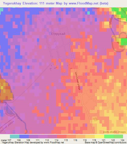 Yegerukhay,Russia Elevation Map