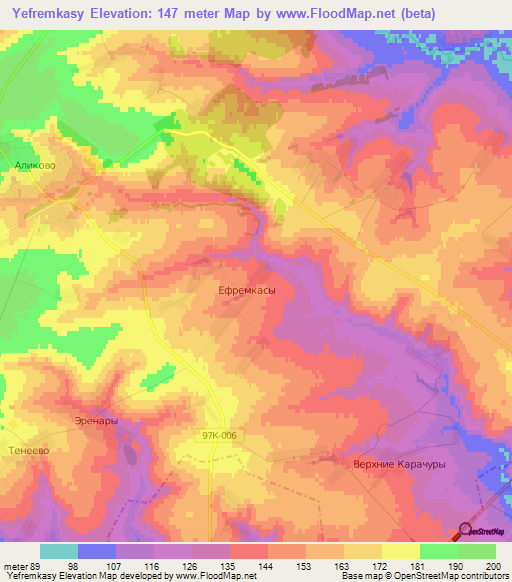 Yefremkasy,Russia Elevation Map