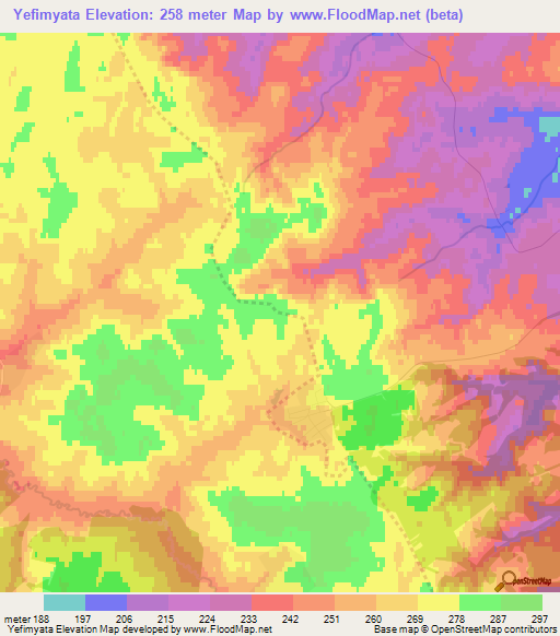 Yefimyata,Russia Elevation Map