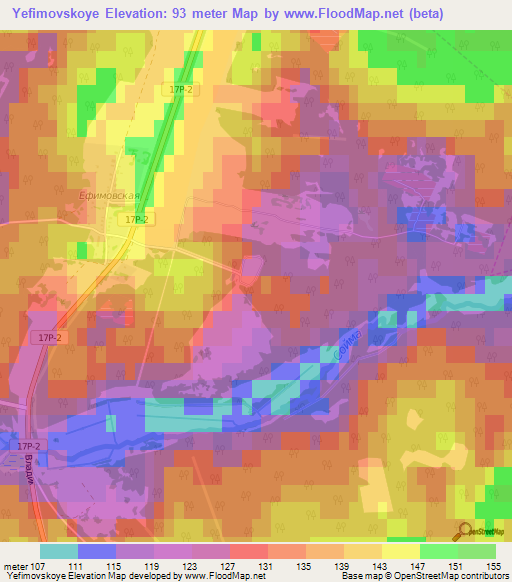 Yefimovskoye,Russia Elevation Map