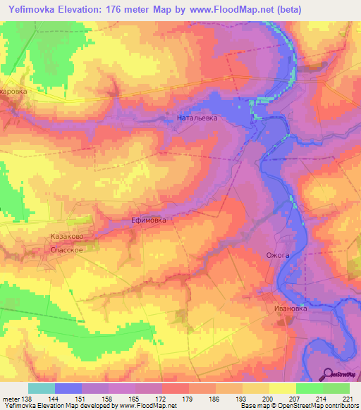 Yefimovka,Russia Elevation Map