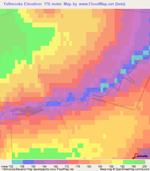 Yefimovka,Russia Elevation Map