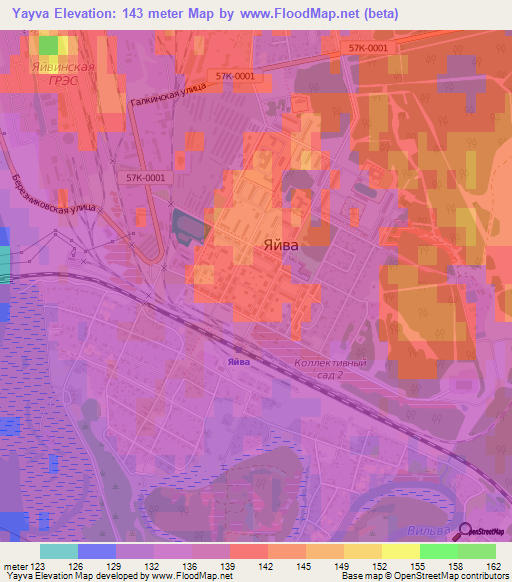 Yayva,Russia Elevation Map