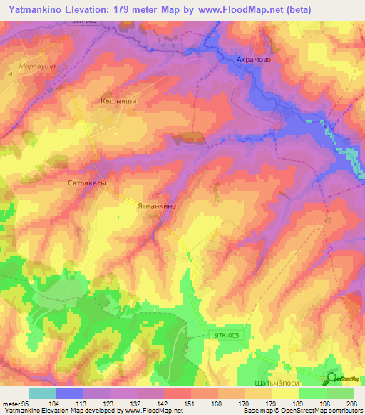 Yatmankino,Russia Elevation Map