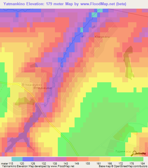 Yatmankino,Russia Elevation Map