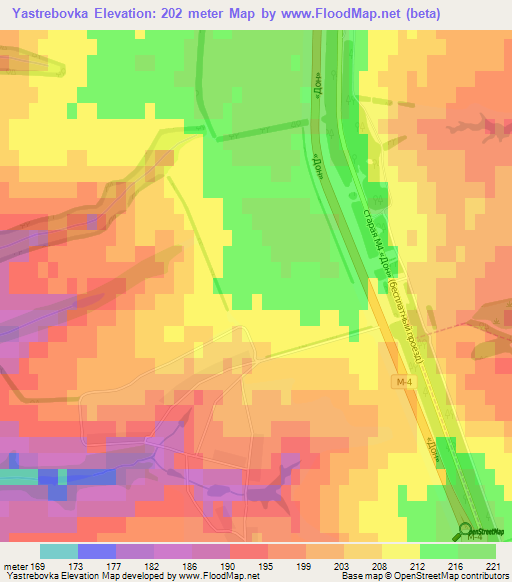 Yastrebovka,Russia Elevation Map