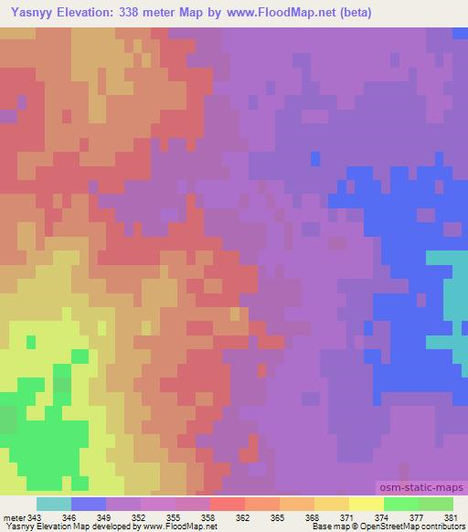 Yasnyy,Russia Elevation Map