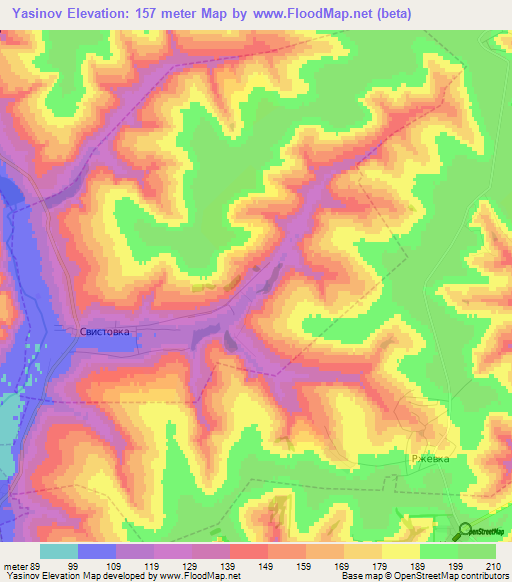 Yasinov,Russia Elevation Map