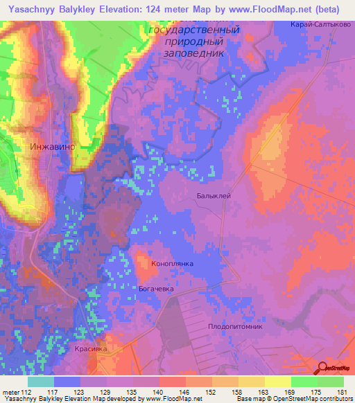 Yasachnyy Balykley,Russia Elevation Map