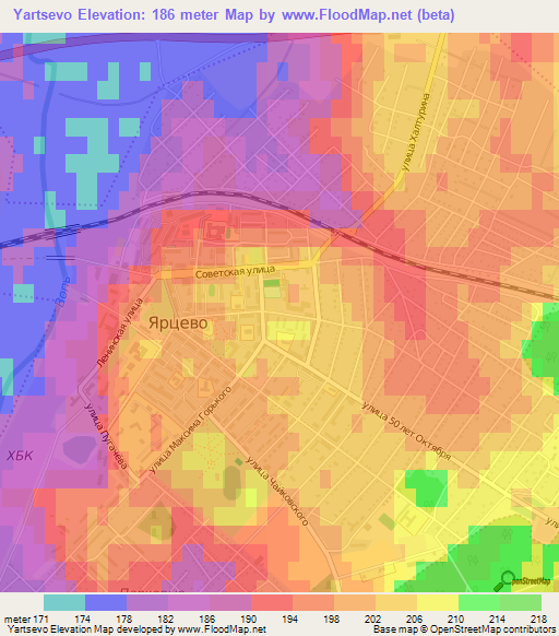 Yartsevo,Russia Elevation Map