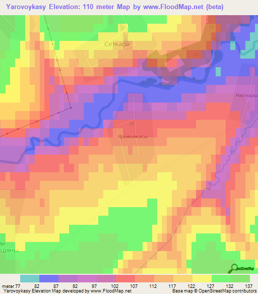 Yarovoykasy,Russia Elevation Map