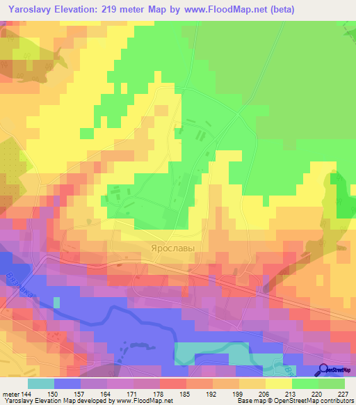 Yaroslavy,Russia Elevation Map